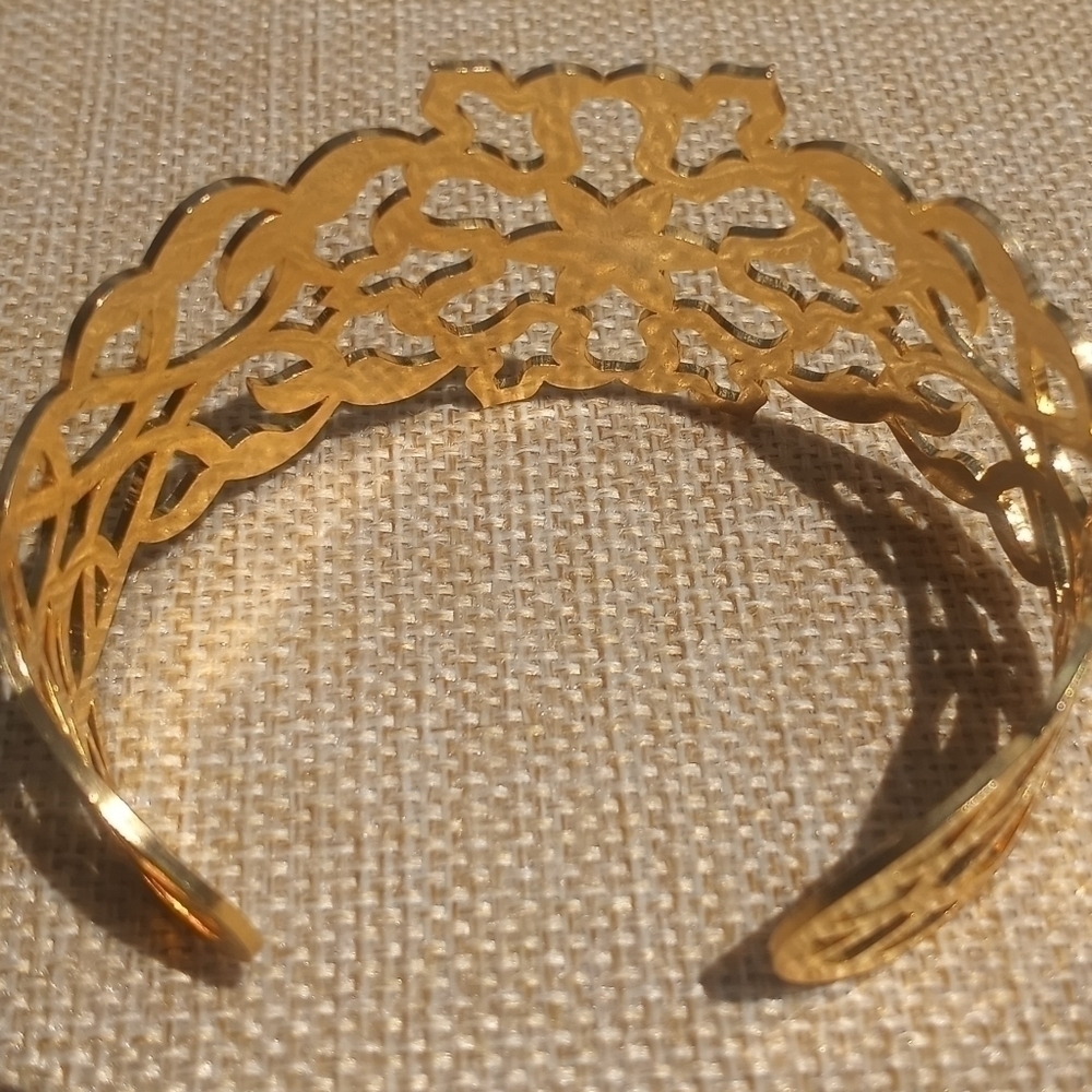 Copy - gold laser cut cuff